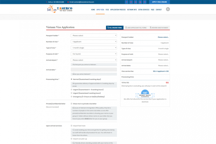 Visa-Taserco-Viet-Nam
