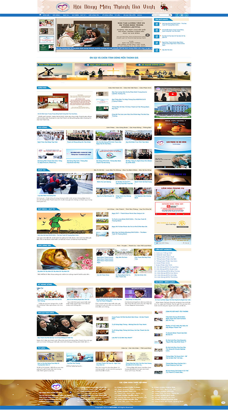 Website Dòng Mến Thánh Giá Vinh
